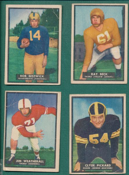 1951 Topps Magic FB Lot of (5) W/Gregory