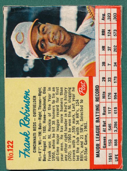 1962 Post Lot of (28) W/ Frank Robinson