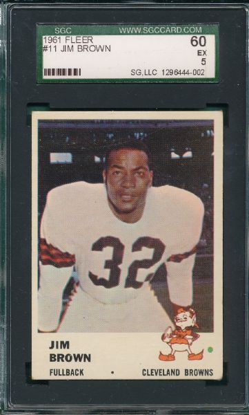 1961 Fleer #11 Jim Brown SGC 60