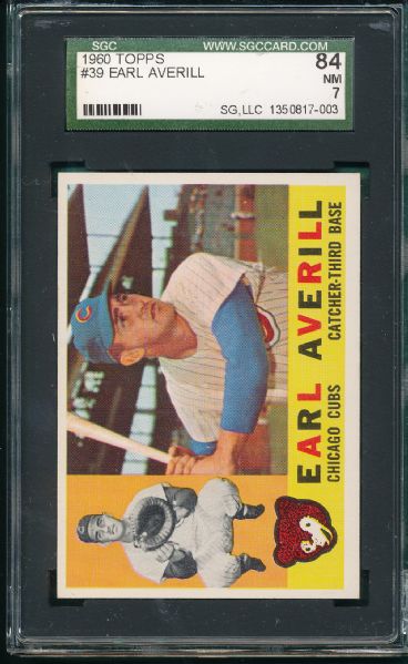 1960 Topps #39, #319, & #421 Lot of (3) SGC 84 & 86