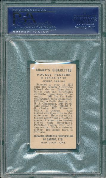 1924 C144 Jesse Spring Champ's Cigarettes PSA 3