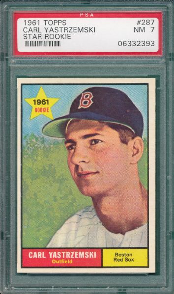 1961 Topps #287 Carl Yastrzemski PSA 7