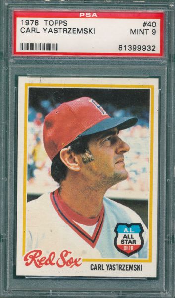 1978 Topps #40 Carl Yastrzemski PSA 9