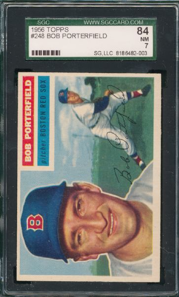 1956 Topps #248 Bob Porterfield, SGC 84