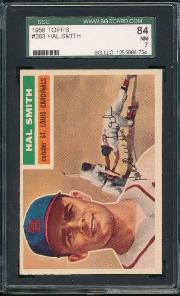 1956 Topps #283 Hal Smith, SGC 84