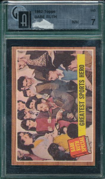 1962 Topps #143 Babe Ruth Special GAI 7