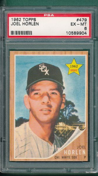 1962 Topps (5) Card Lot, PSA 6 & 8 (OC) *Hi #*