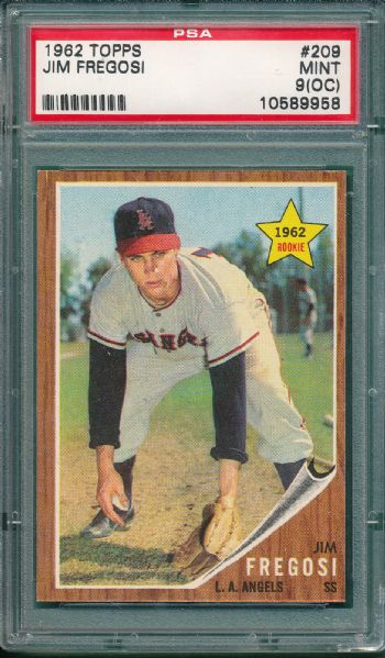 1962 Topps #209 Jim Fregosi, PSA 9 (OC), *Rookie*