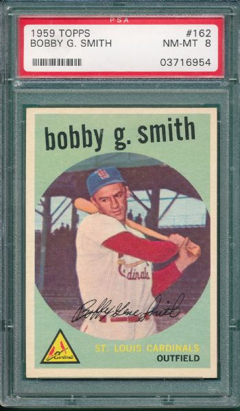 1959 Topps #162 Bobby G. Smith, PSA 8