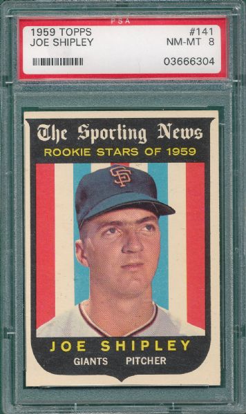 1959 Topps #141 Joe Shipley PSA 8