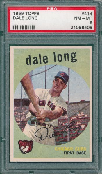 1959 Topps #414 Dale Long PSA 8