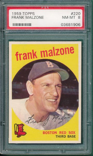 1959 Topps #220 Frank Malzone PSA 8