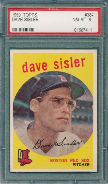 1959 Topps #384 Dave Sisler PSA 8