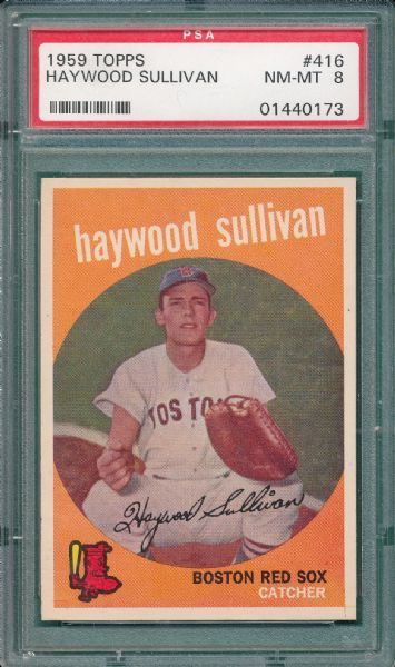 1959 Topps #416 Haywood Sullivan PSA 8