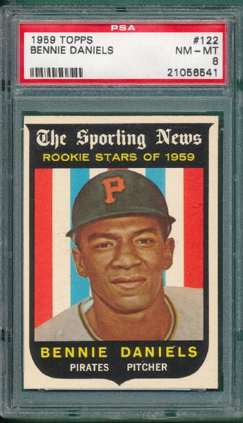 1959 Topps #122 Bennie Daniels PSA 8