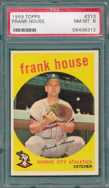 1959 Topps #313 Frank House PSA 8