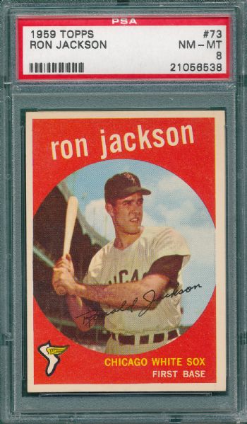 1959 Topps #73 Ron Jackson PSA 8