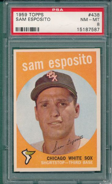 1959 Topps #438 Sam Esposito PSA 8