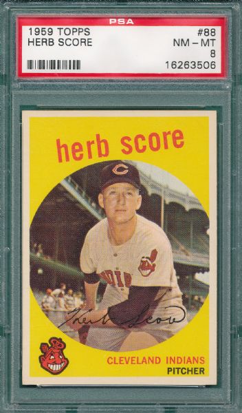 1959 Topps #88 Herb Score PSA 8