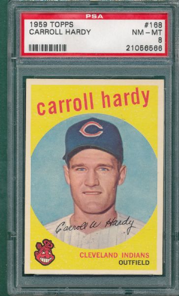 1959 Topps #168 Carroll Hardy PSA 8