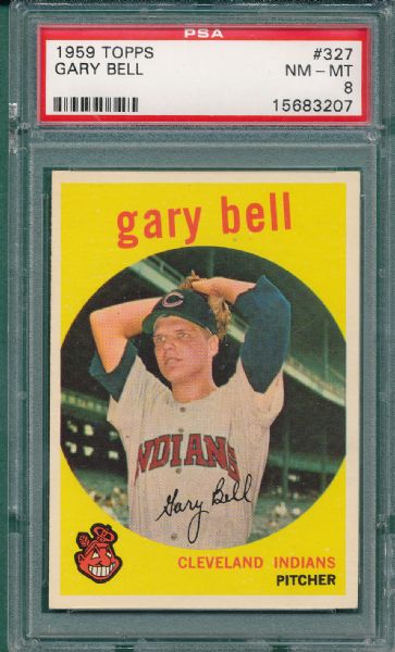 1959 Topps #327 Gary Bell PSA 8