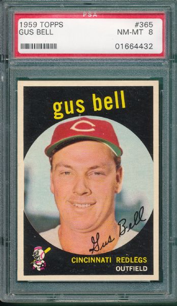 1959 Topps #365 Gus Bell PSA 8