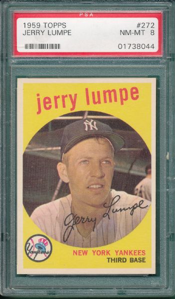 1959 Topps #272 Jerry Lumpe PSA 8