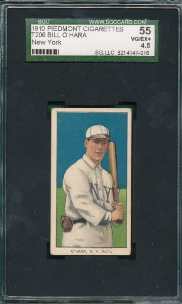 1909-1911 T206 O'Hara, NY, Piedmont Cigarettes SGC 55