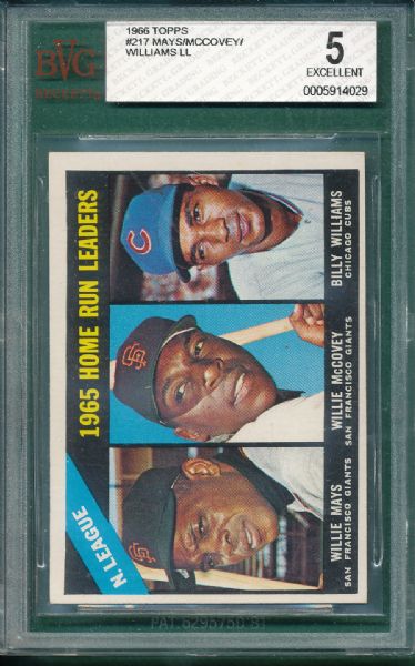 1966 Topps Lot of HOFers (4) W/Gibson SGC & BVG