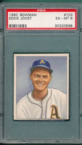 1950 Bowman #103 Eddie Joost PSA 6