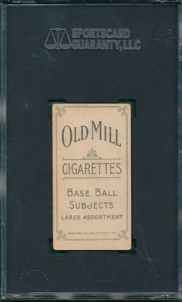 1909-1911 T206 White, Jack, Old Mill Cigarettes SGC 50