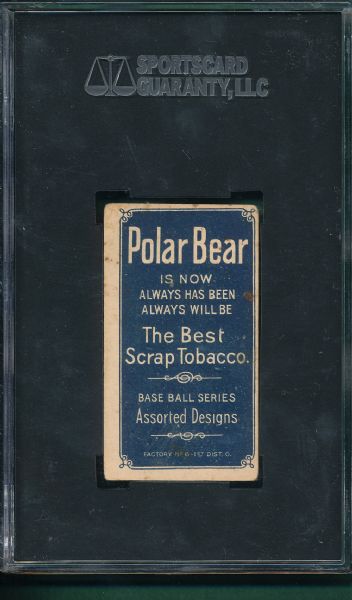 1909-1911 T206 Graham, Peaches, Polar Bear Tobacco SGC 50