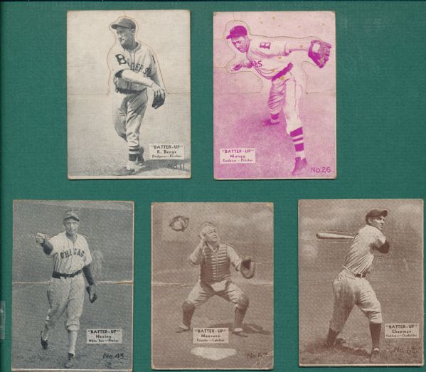 1934 Batter-Up (6) Card Lot W/ Martin