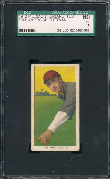 1909-1911 T206 Puttman Piedmont Cigarettes SGC 60