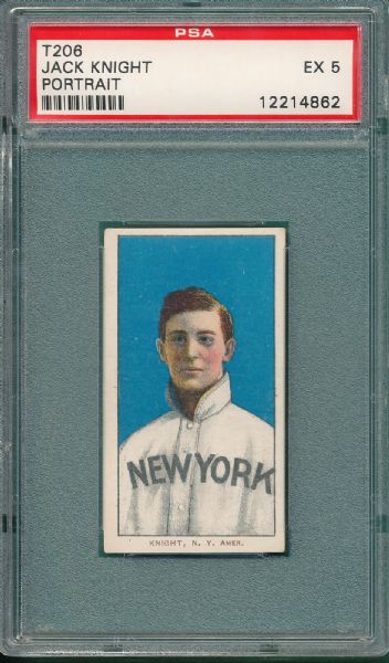 1909-1911 T206 Knight, Portrait, Piedmont Cigarettes PSA 5