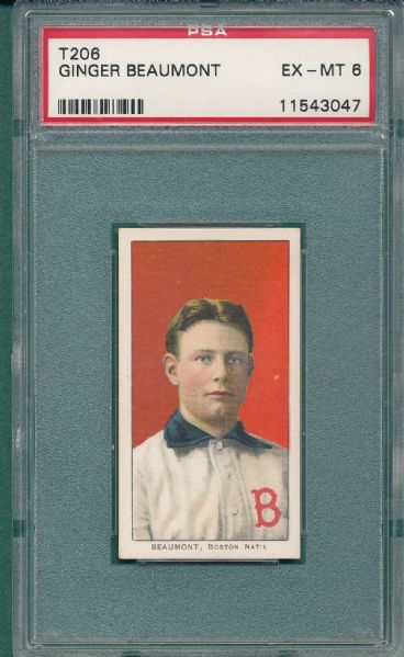 1909-1911 T206 Beaumont, Piedmont Cigarettes PSA 6