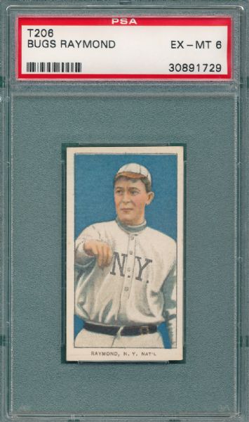 1909-1911 T206 Raymond, Sweet Caporal Cigarettes PSA 6