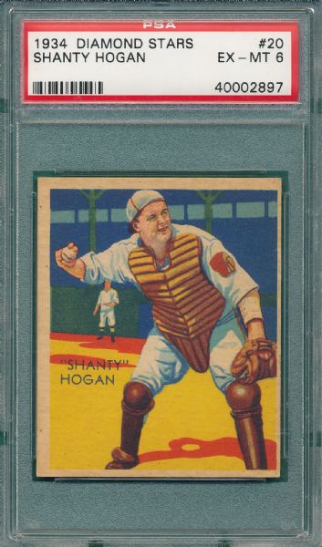 1934-36 Diamond Stars #20 Shanty Hogan PSA 6