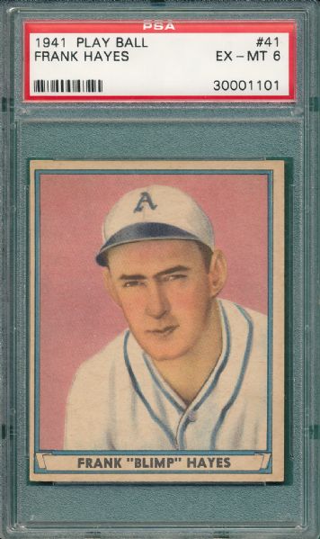 1941 Play Ball #41 Frank Hayes PSA 6