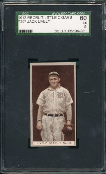 1912 T207 Lively Recruit Little Cigars SGC 60