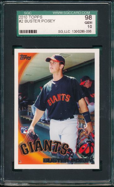 2010 Topps #2 Buster Posey SGC 98