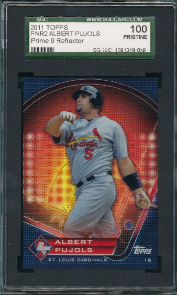 2011 Topps PNR2 Albert Pujols, Refractor SGC 100 *1/1*