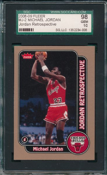 2008-09 Fleer MJ-2 Michael Jordan SGC 98