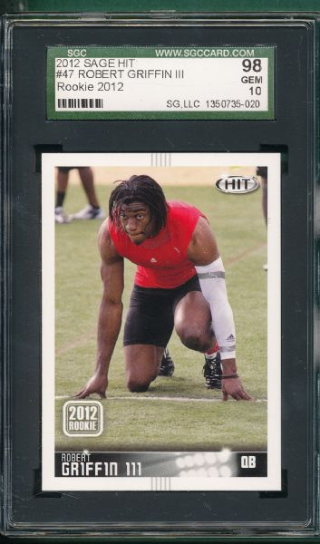 2012 Sage Hit #47 Robert Griffin III SGC 98 *Rookie*