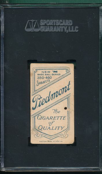 1909-1911 T206 Marquard, Follow Through, Piedmont Cigarettes SGC 10