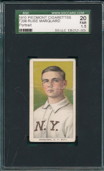 1909-1911 T206 Marquard, Portrait, Piedmont Cigarettes SGC 20