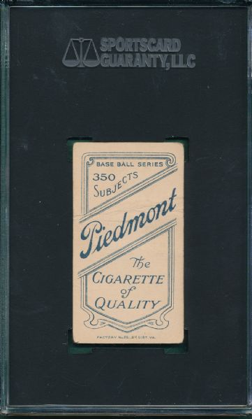 1909-1911 T206 Marquard, Portrait, Piedmont Cigarettes SGC 20