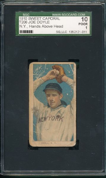 1909-1911 T206 Doyle, Joe Sweet Caporal Cigarettes SGC 10