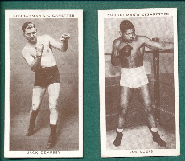 1938 Churchman's Boxing Personalities Lot of (66) *Near Complete Set 46/50*