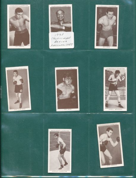 1938 Churchman's Boxing Personalities Lot of (66) *Near Complete Set 46/50*